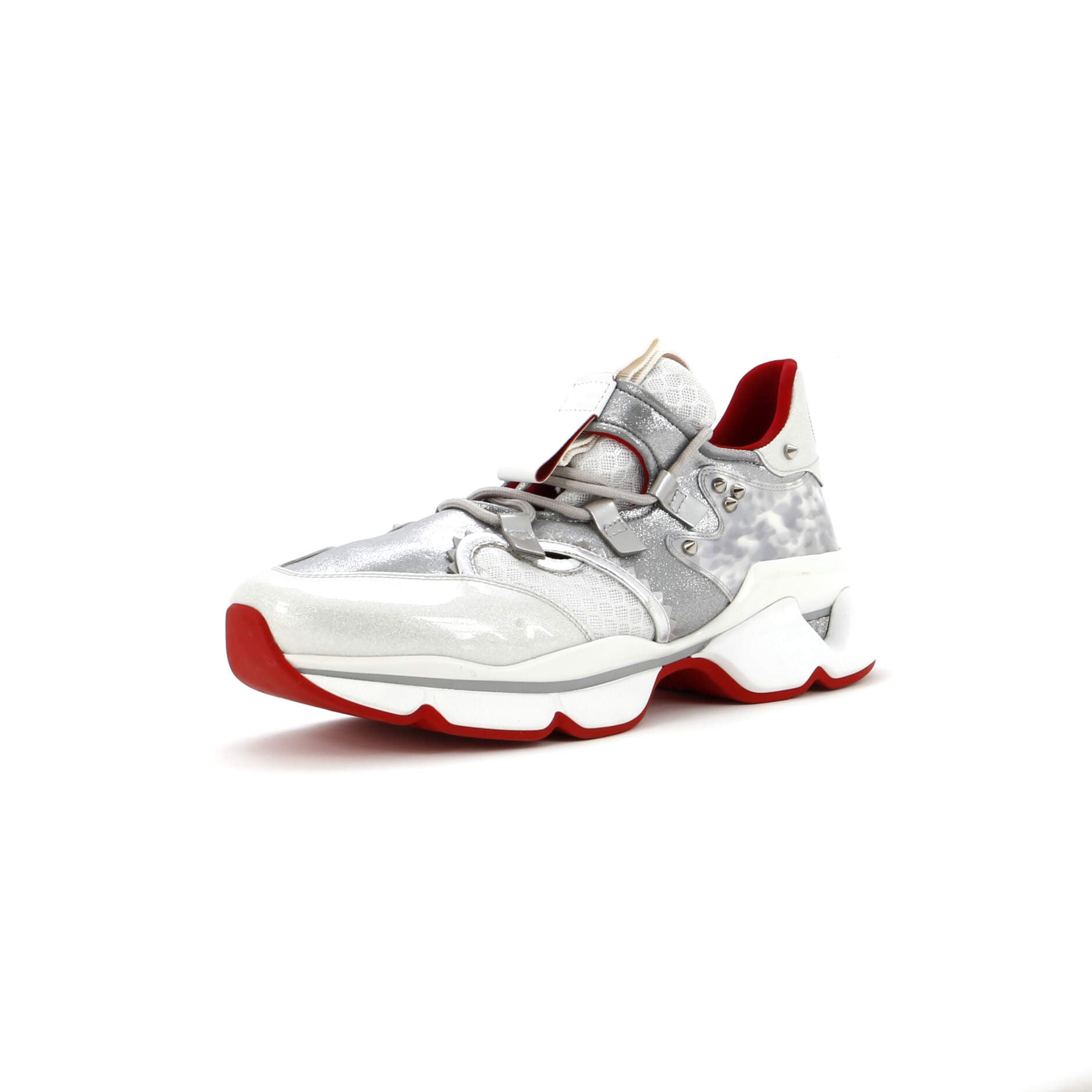 Women's Red Runner Donna Sneakers Leather with Fabric