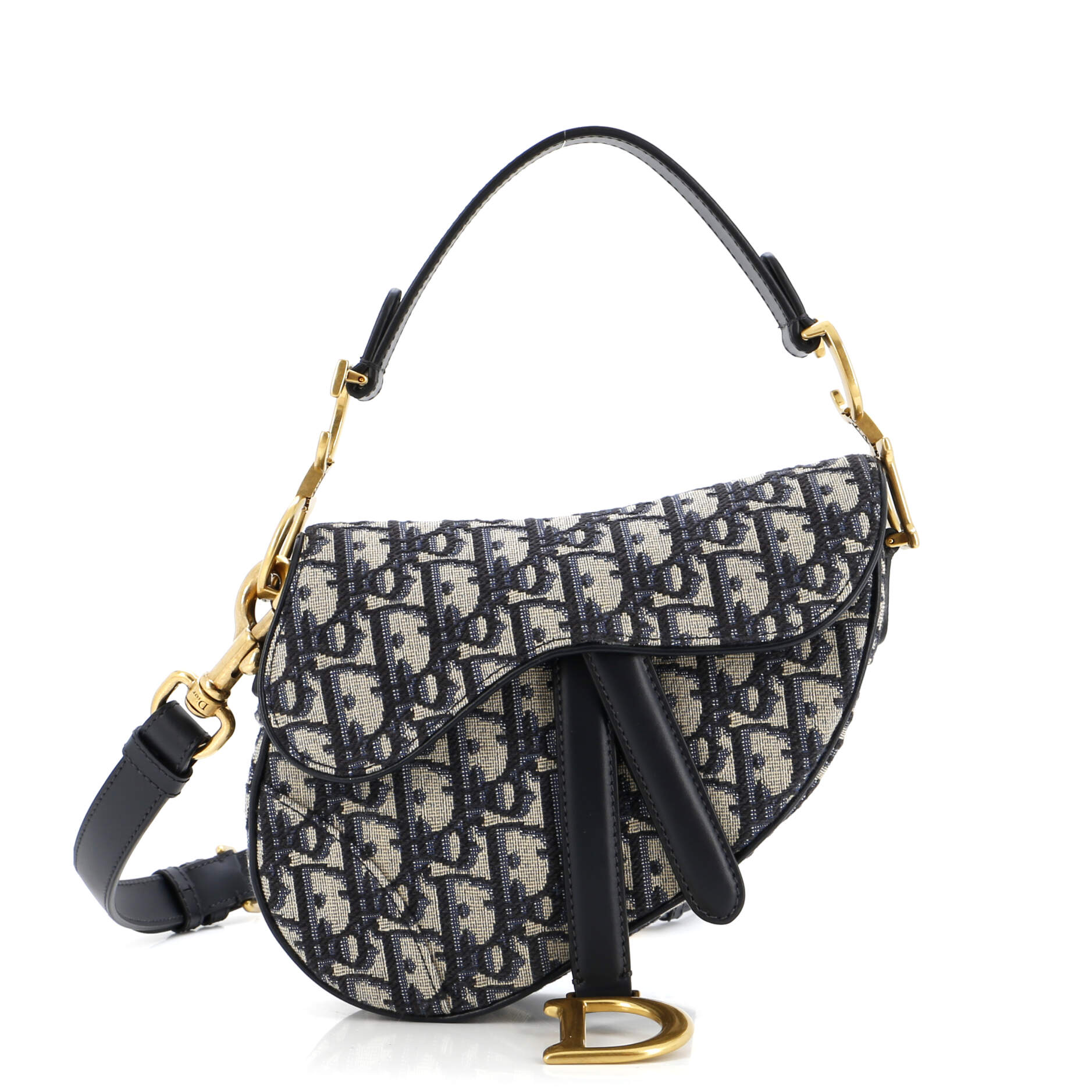 Saddle Handbag Oblique Canvas Mini