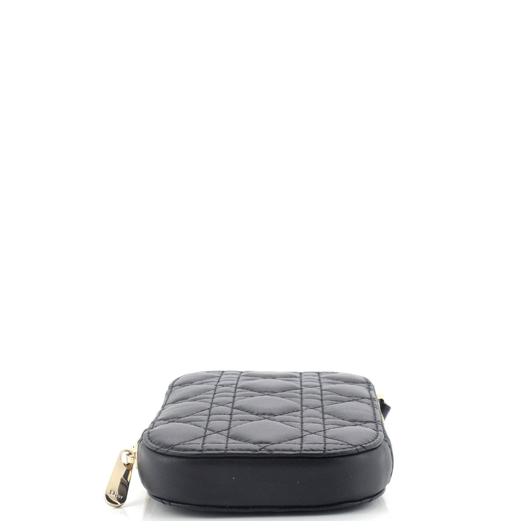 Lady Dior Phone Holder on Chain Cannage Quilt Lambskin