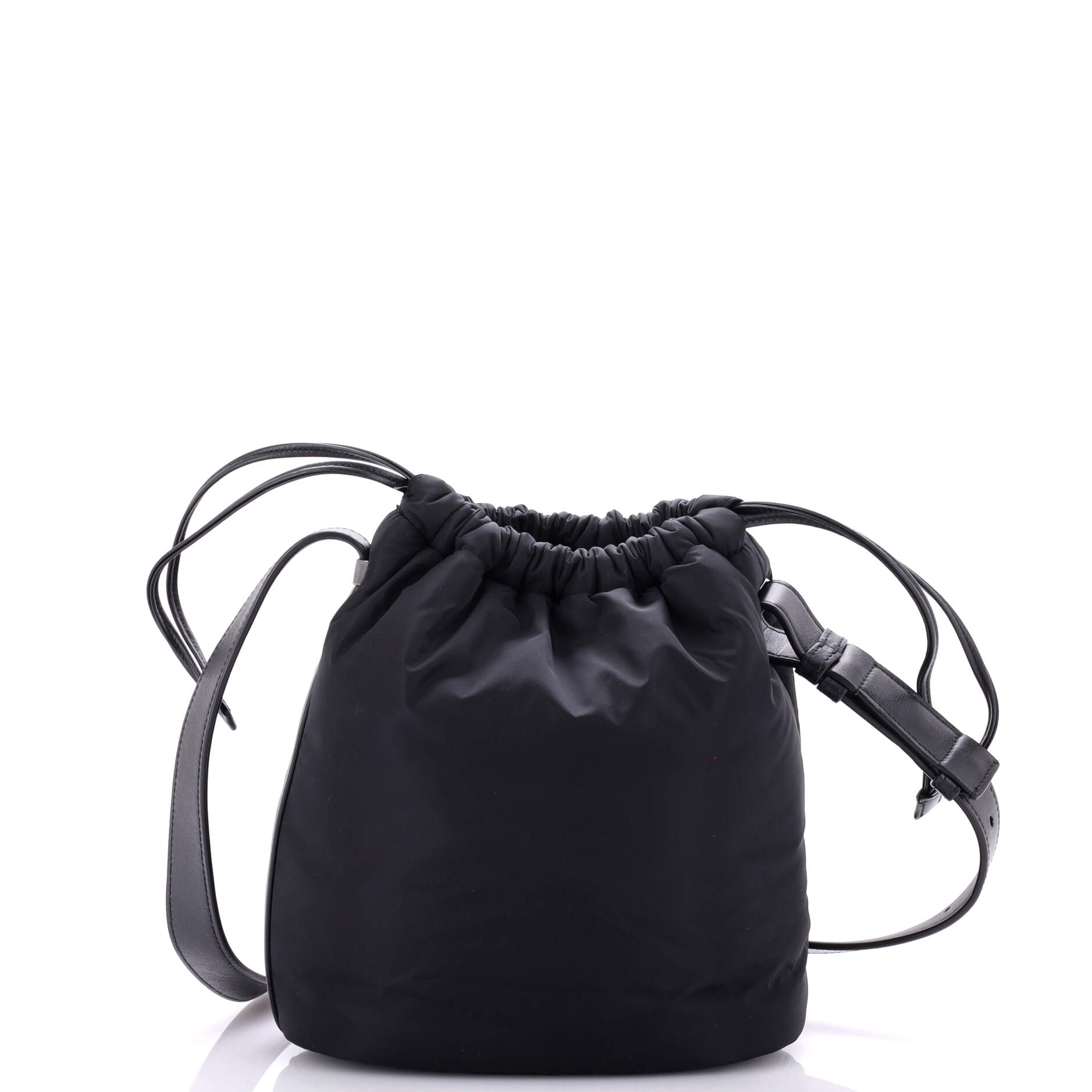 Rive Gauche Drawstring Bucket Bag Padded Nylon
