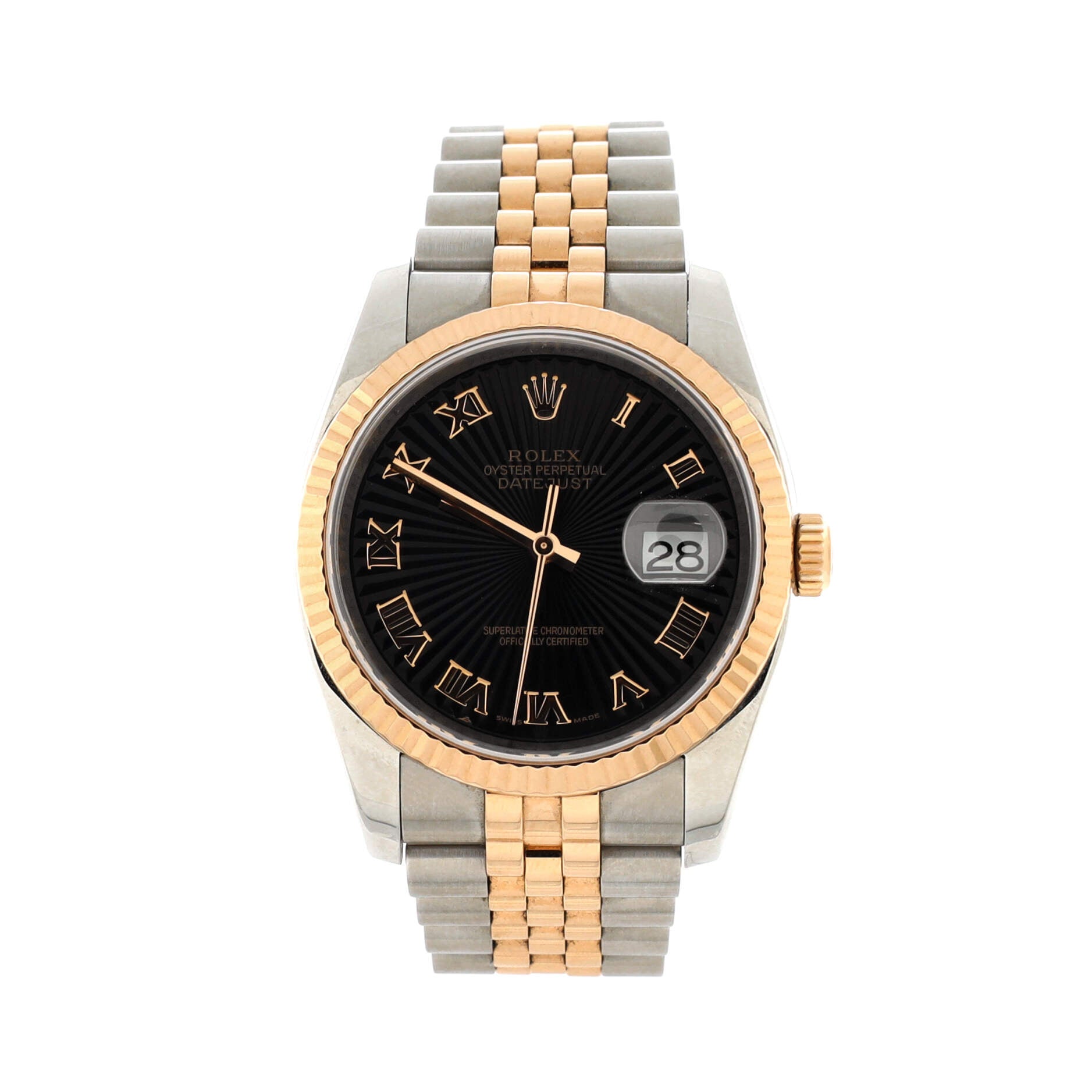 Oyster Perpetual Datejust Automatic Watch Stainless Steel and Rose Gold 36
