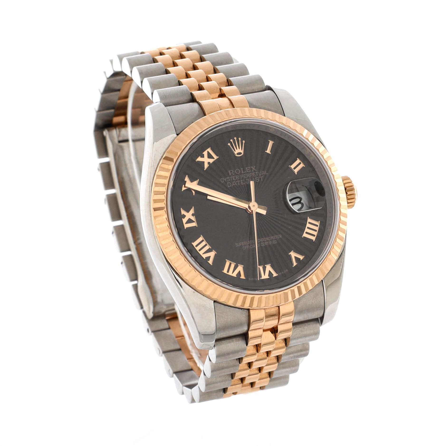 Oyster Perpetual Datejust Automatic Watch Stainless Steel and Rose Gold 36