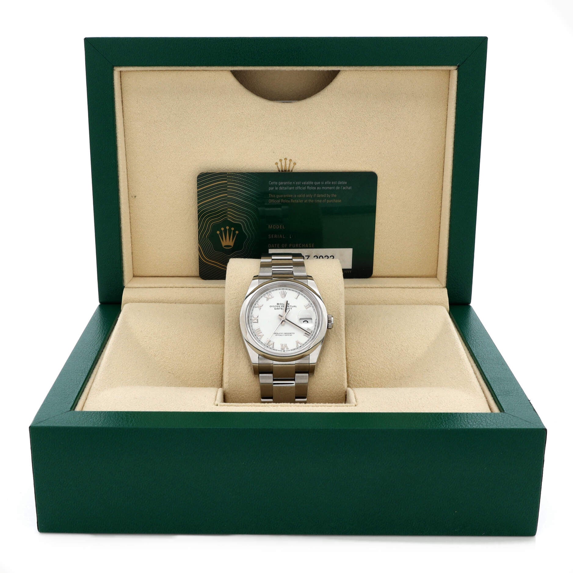 Oyster Perpetual Datejust Automatic Watch Stainless Steel 36