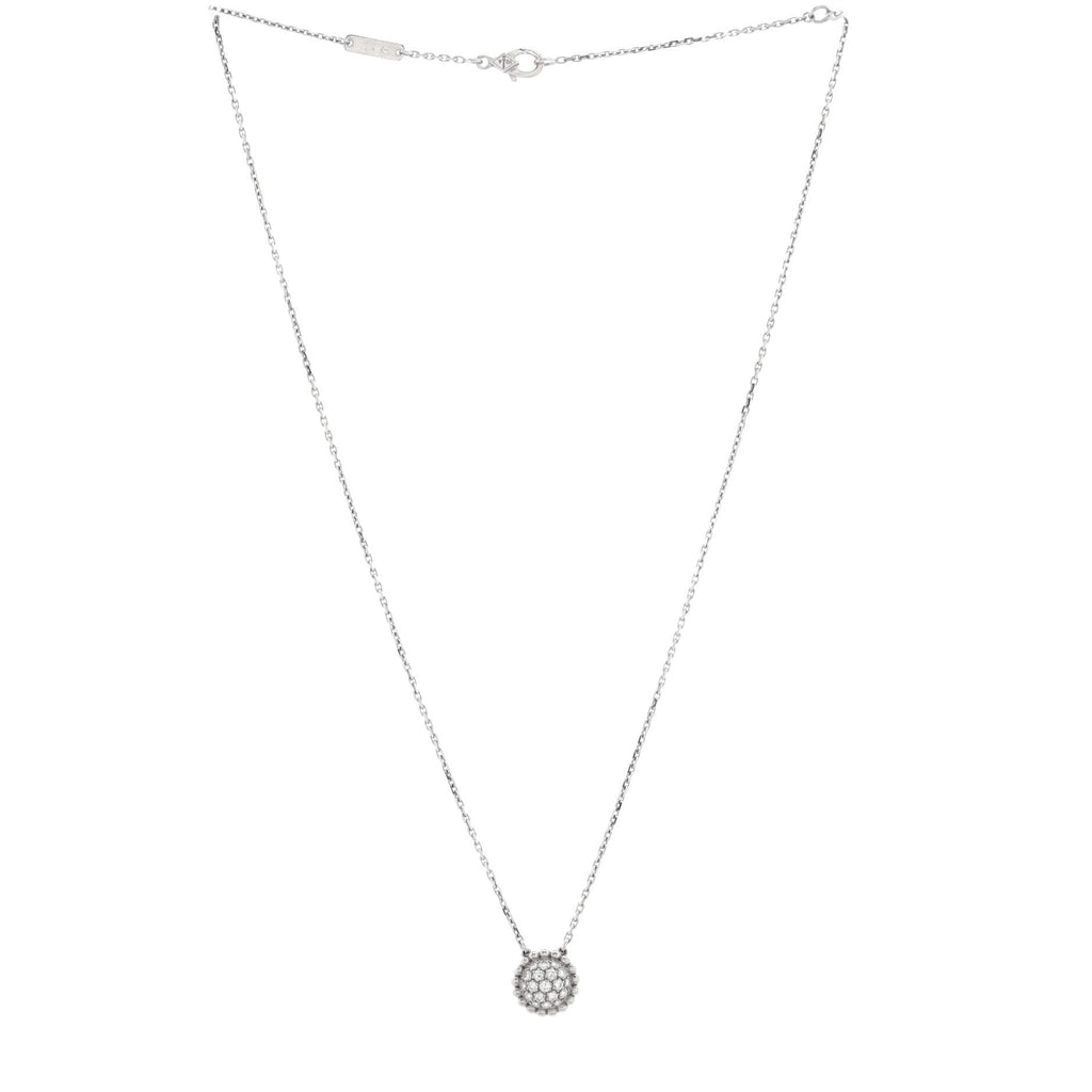 Perlee Pendant Necklace 18K White Gold and Diamonds