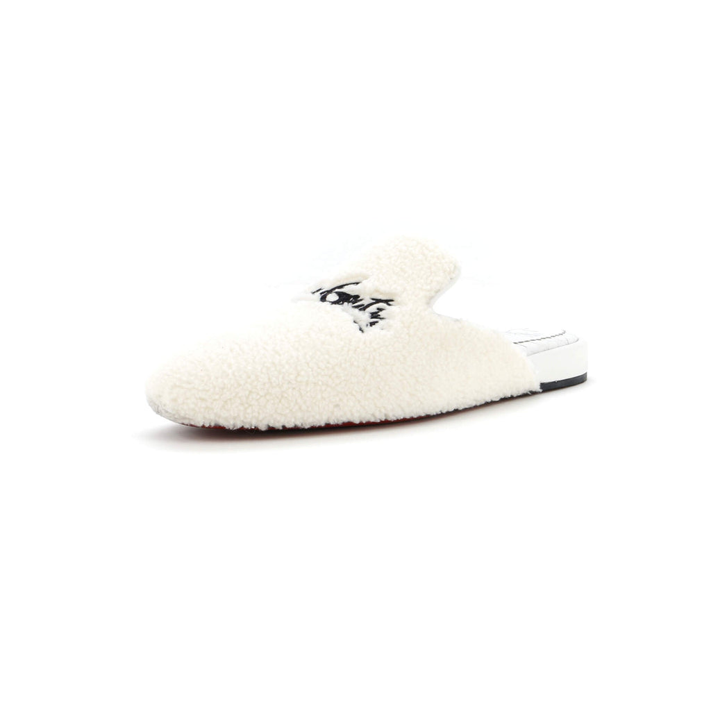 Women's Navy Coolito Donna Flat Mules Shearling