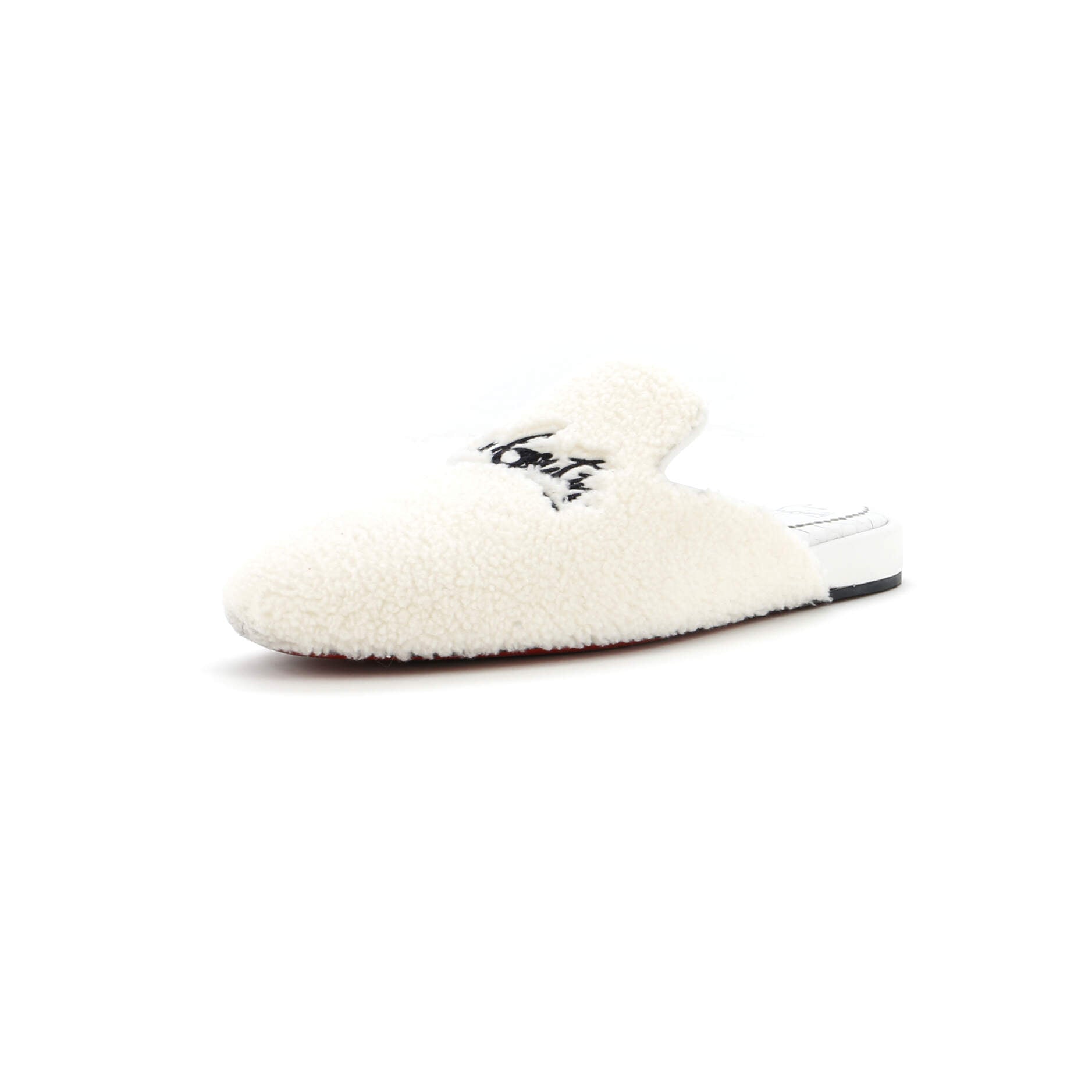 Women's Navy Coolito Donna Flat Mules Shearling