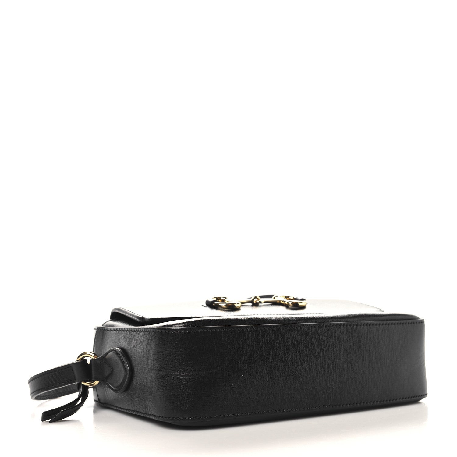 Textured Calfskin Small Horsebit 1955 Shoulder Bag Black