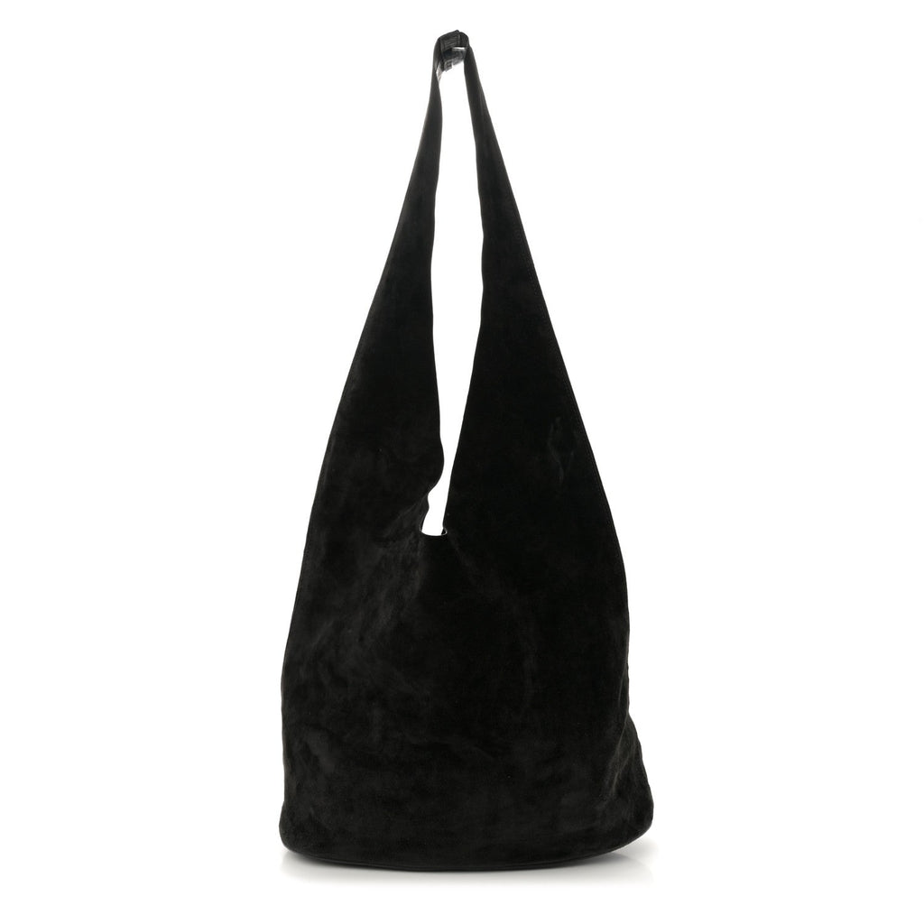 Suede Bindle Bag Black