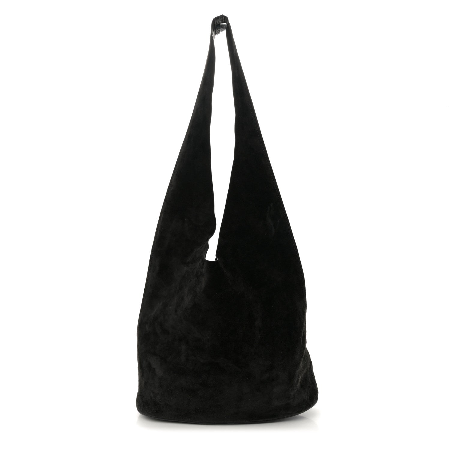 Suede Bindle Bag Black