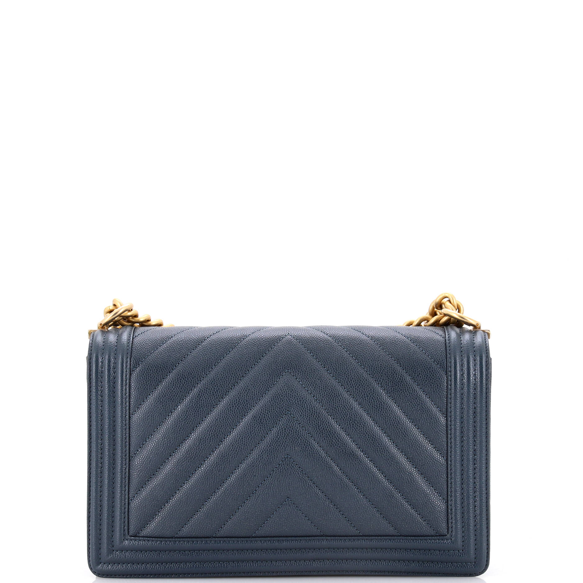Boy Flap Bag Chevron Caviar New Medium