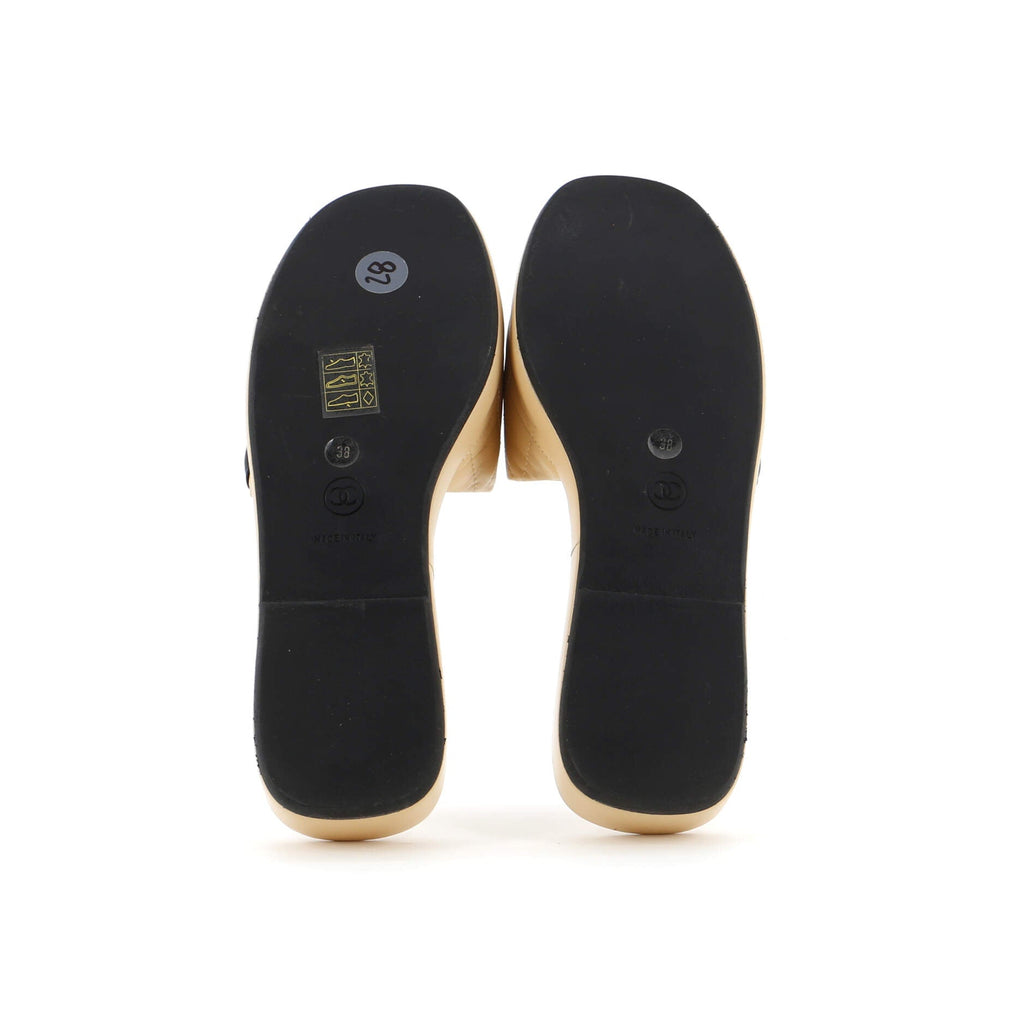 Women's CC Slide Sandals Quilted Leather