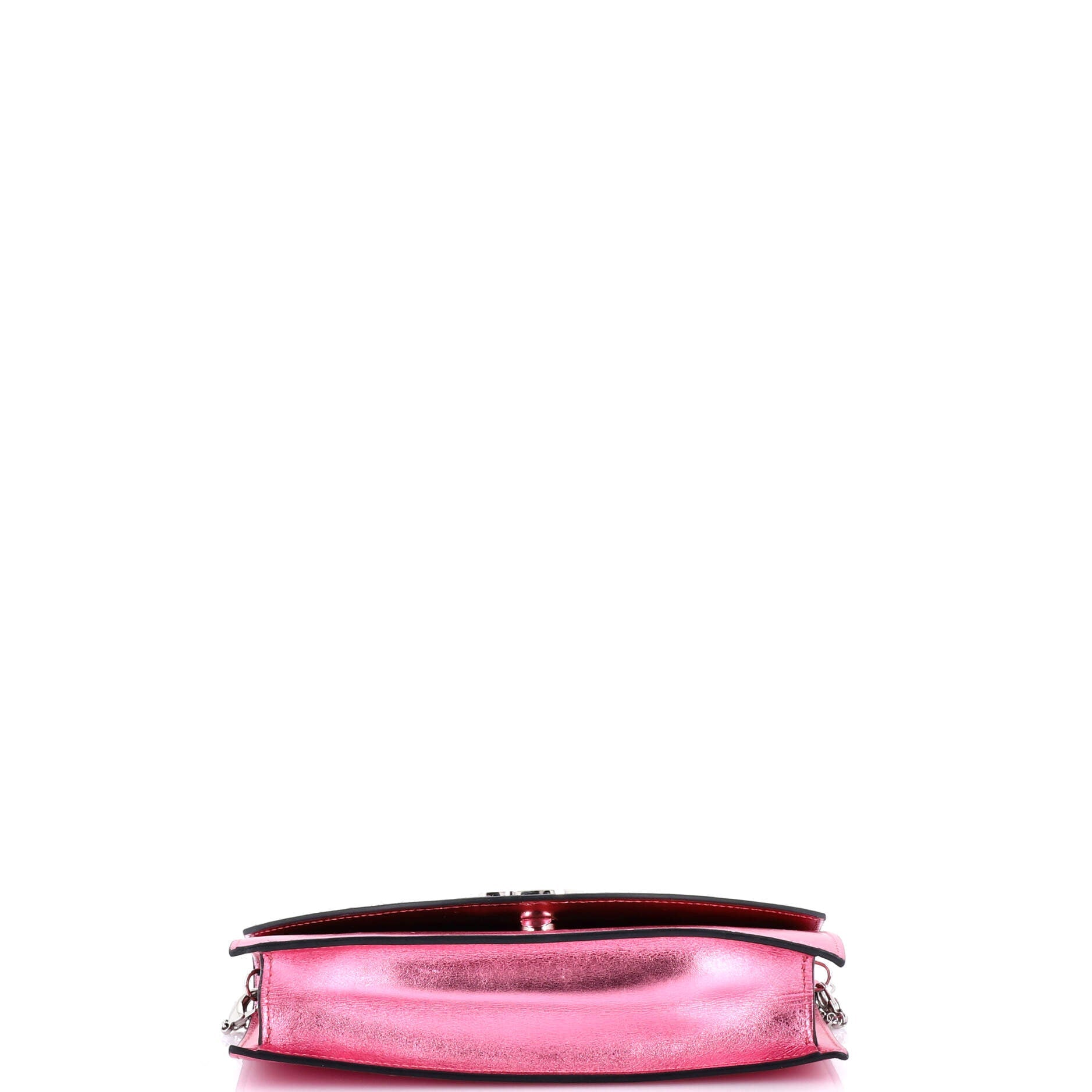 Loubi54 Chain Clutch Metallic Leather