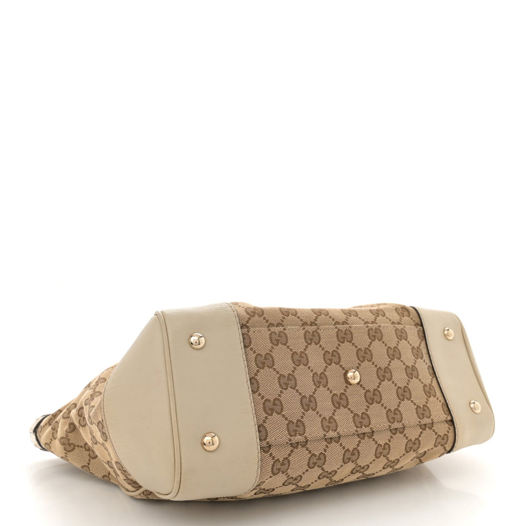Monogram Web Medium Mayfair Tote Off White