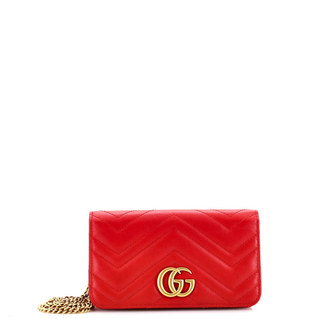 GG Marmont Chain Flap Bag Matelasse Leather Mini