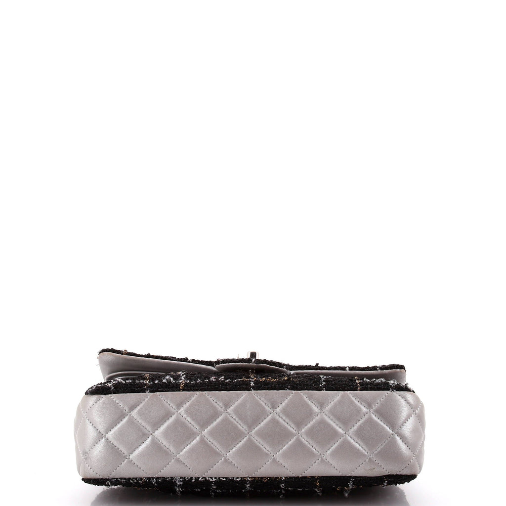 Classic Double Flap Bag Tweed and Quilted Lambskin Medium