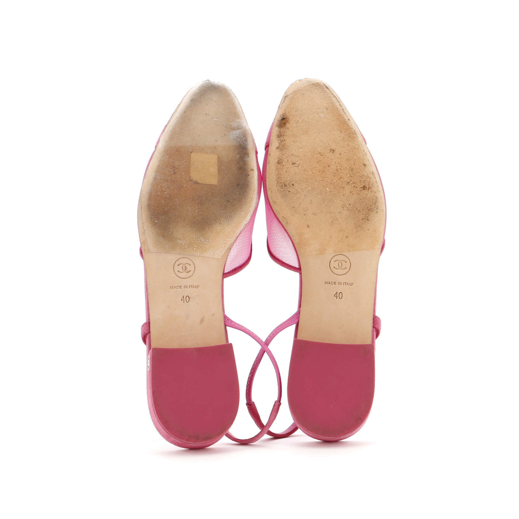 Women's Cap Toe CC Slingback Flats Mesh