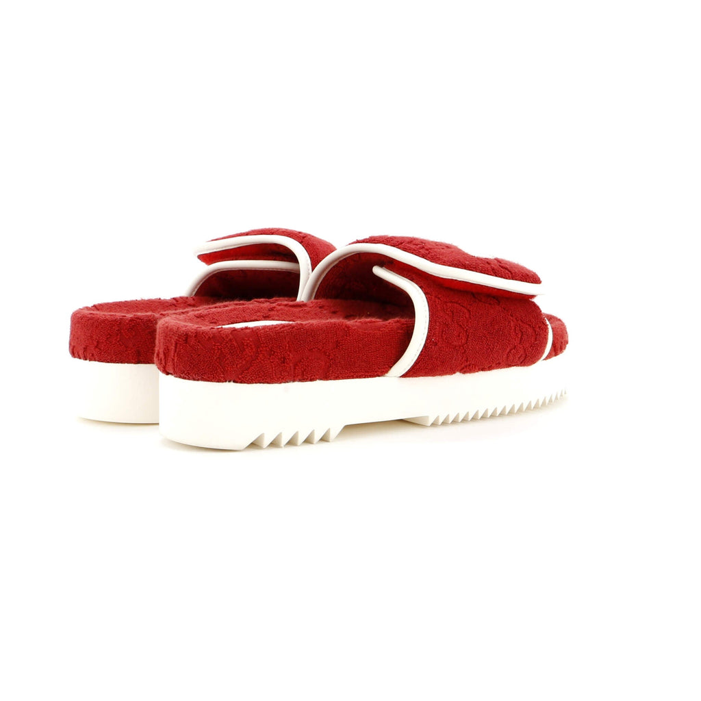 x Adidas Women's Platform Slide Sandals Terry Cloth
