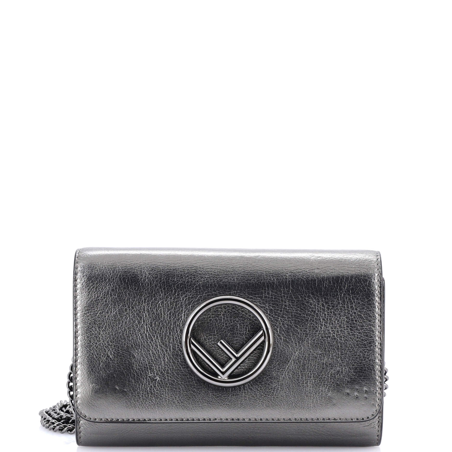 F is Fendi Wallet on Chain Leather Mini