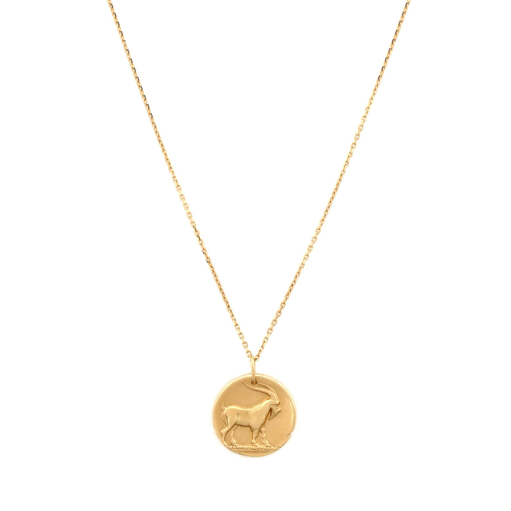Zodiac Pendant Necklace 18K Yellow Gold