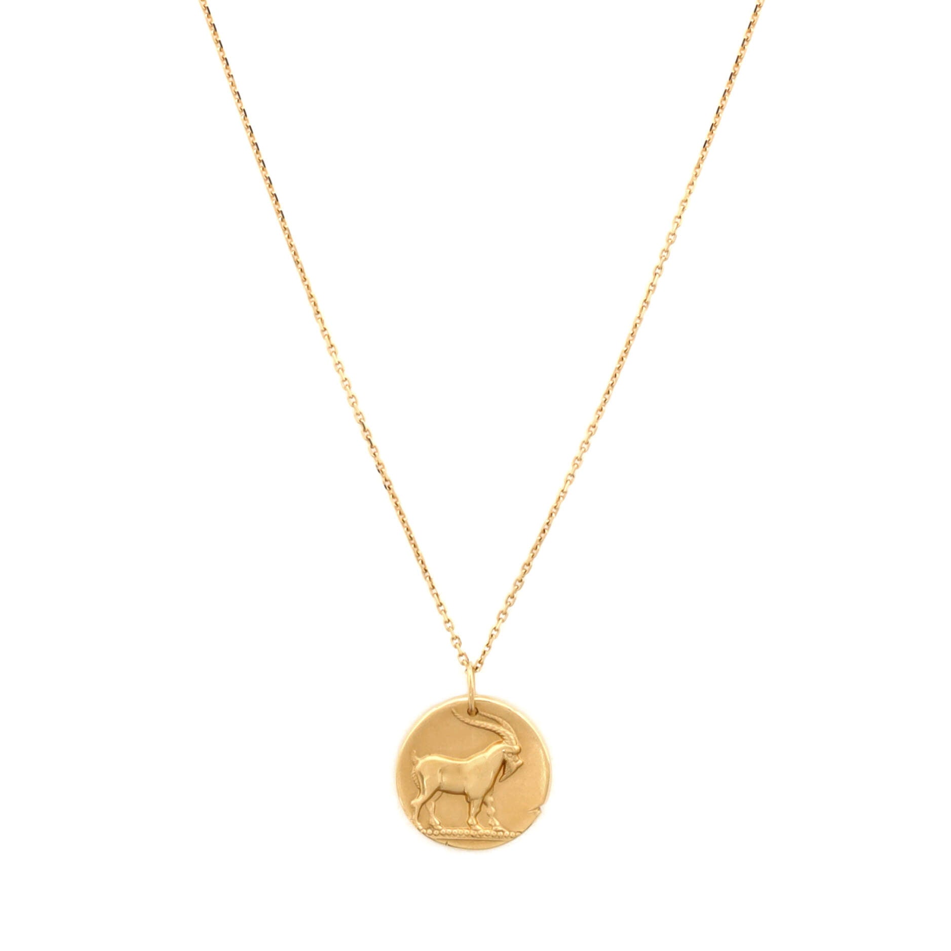 Zodiac Pendant Necklace 18K Yellow Gold