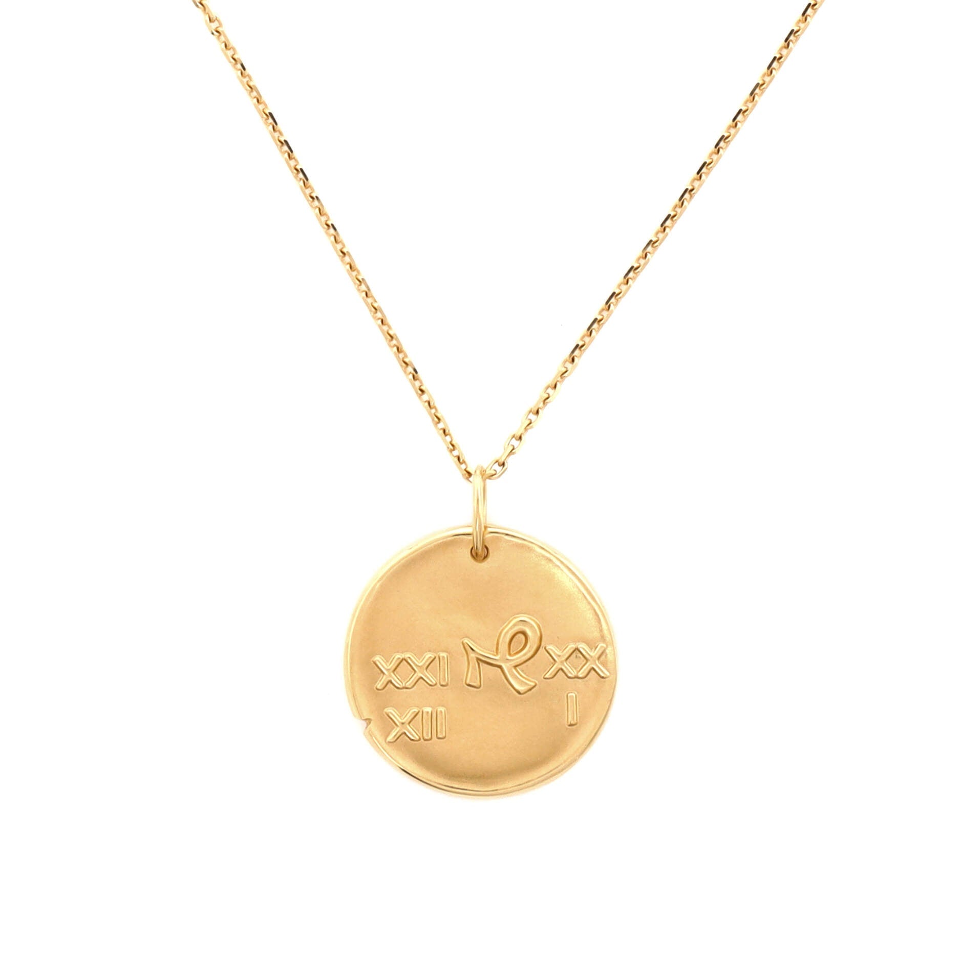 Zodiac Pendant Necklace 18K Yellow Gold