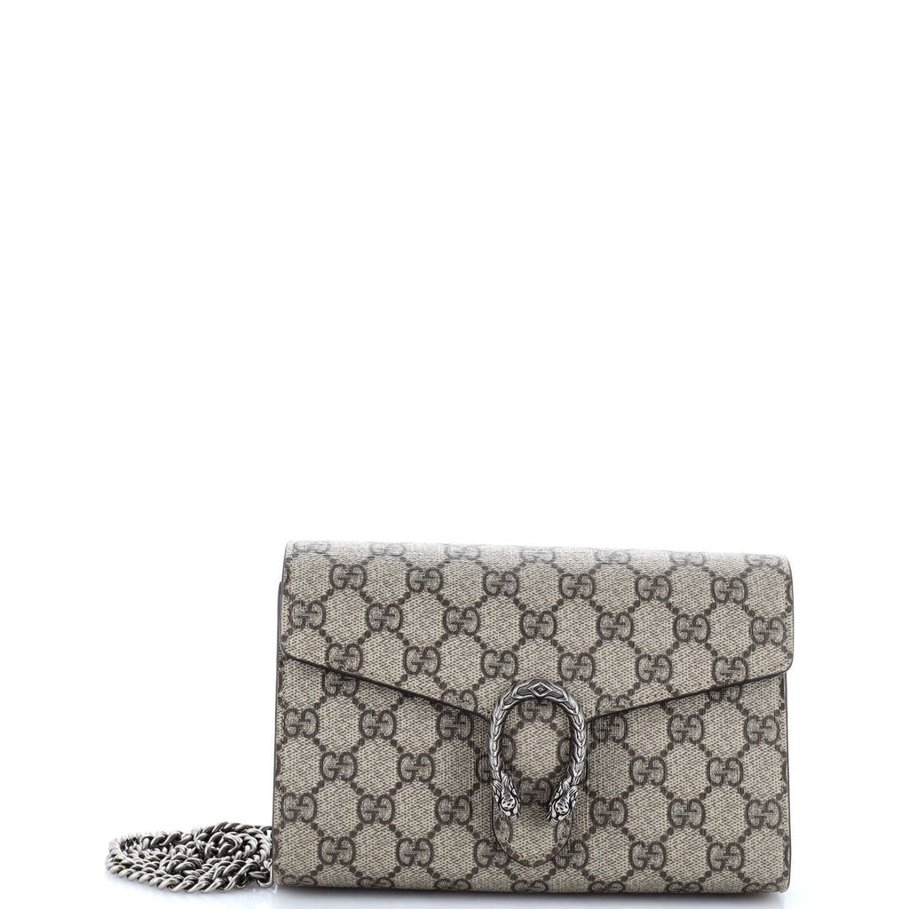 Dionysus Chain Wallet GG Coated Canvas Small