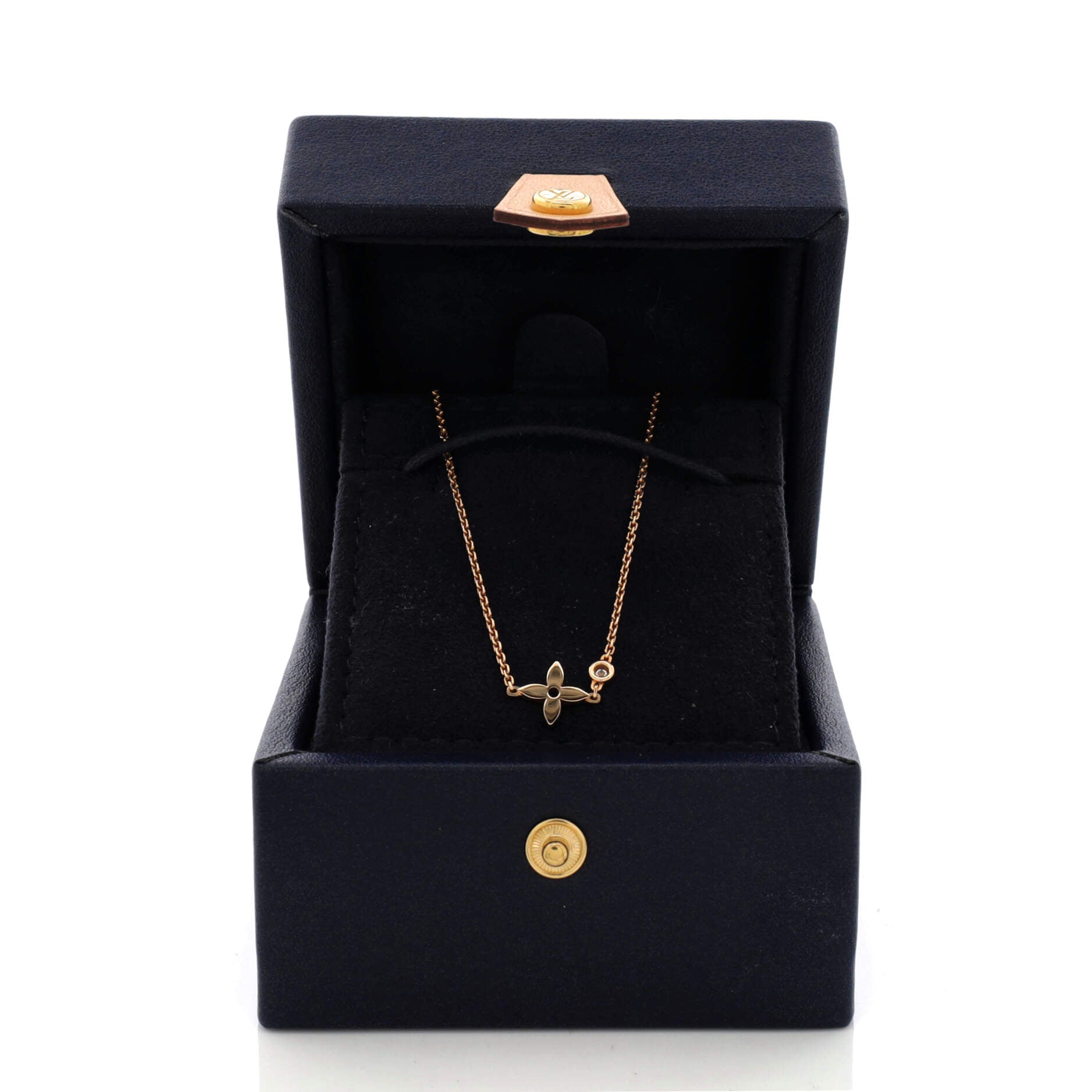 Monogram Idylle Necklace 18K Rose Gold with Diamond