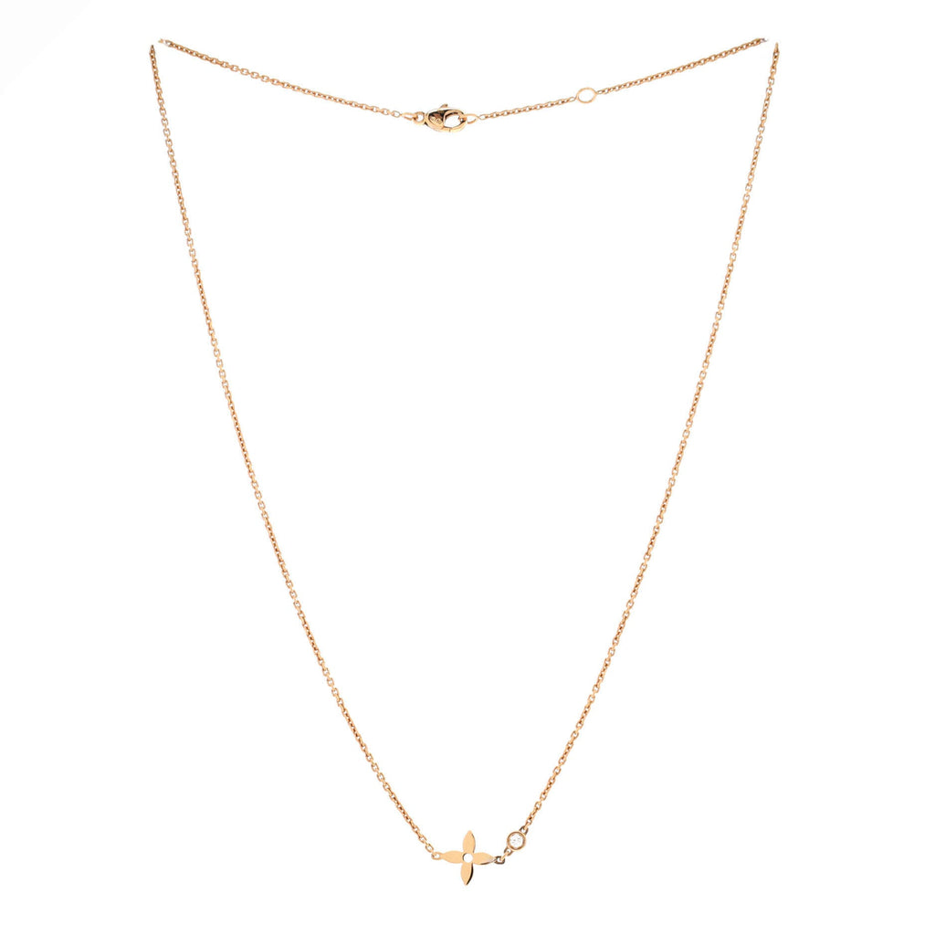 Monogram Idylle Necklace 18K Rose Gold with Diamond