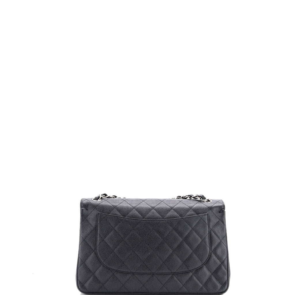 Vintage Classic Double Flap Bag Quilted Caviar Jumbo