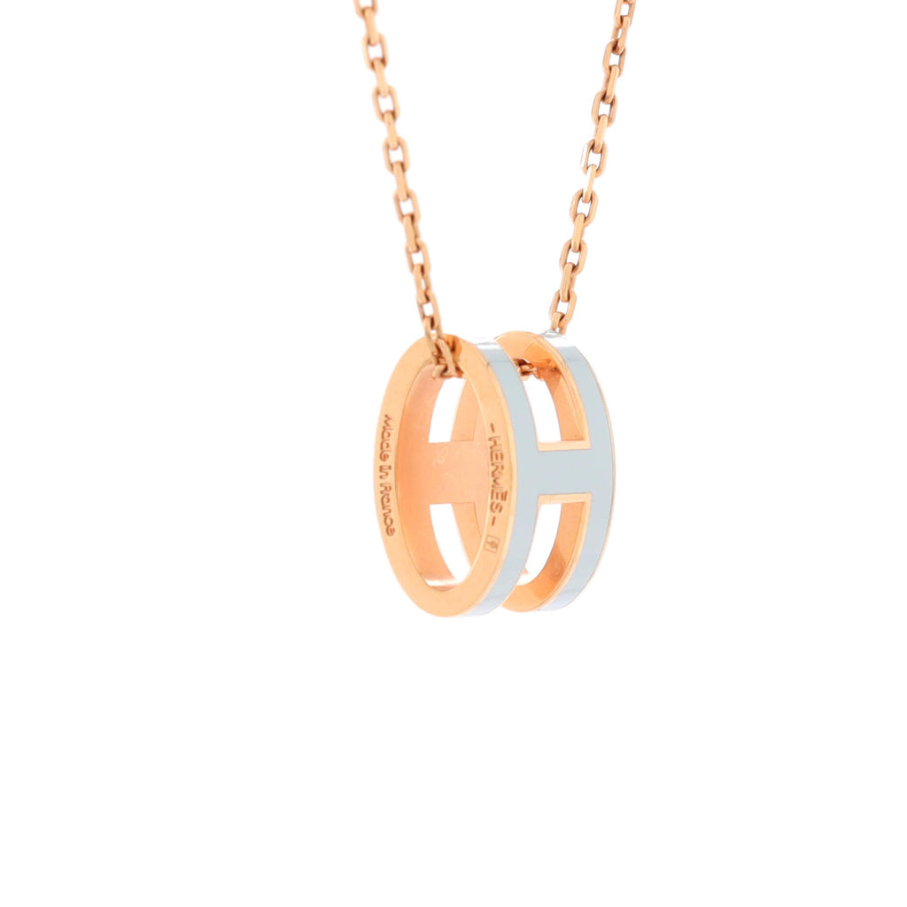Pop H Pendant Chain Necklace Metal and Enamel