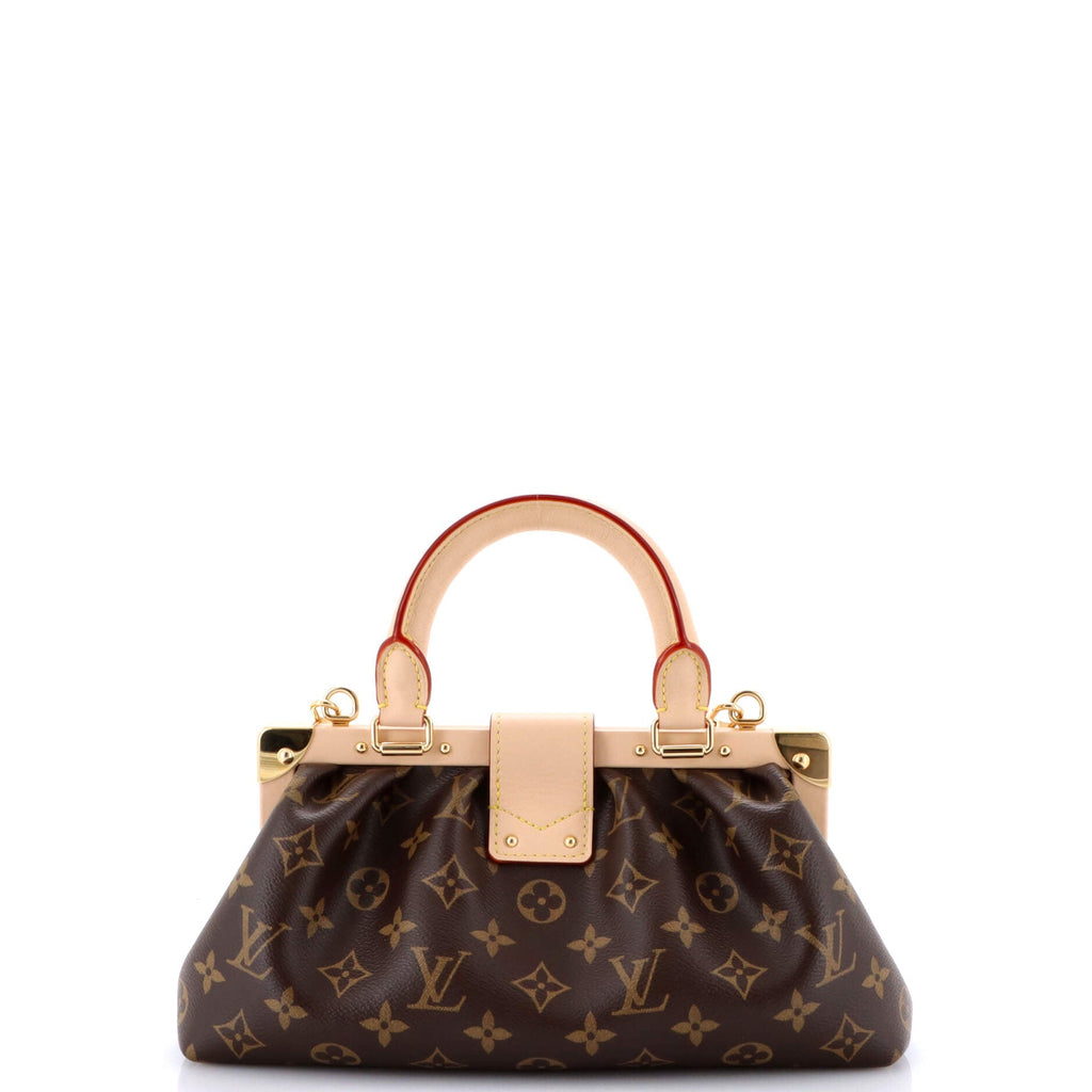 Monogram Top Handle Frame Clutch Monogram Canvas
