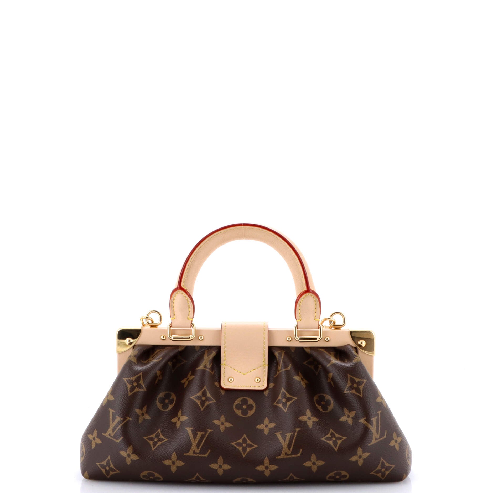 Monogram Top Handle Frame Clutch Monogram Canvas