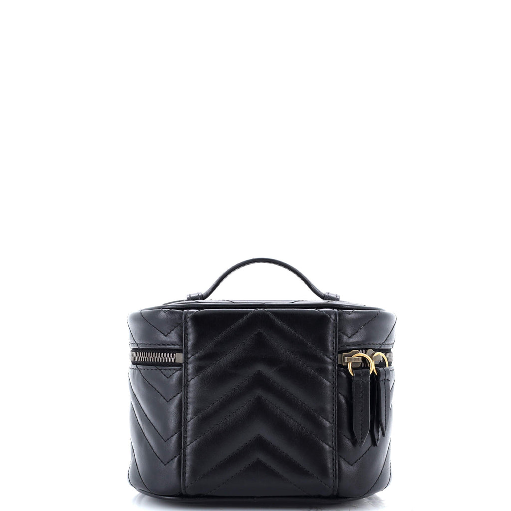 GG Marmont Top Handle Cosmetic Case Matelasse Leather Mini