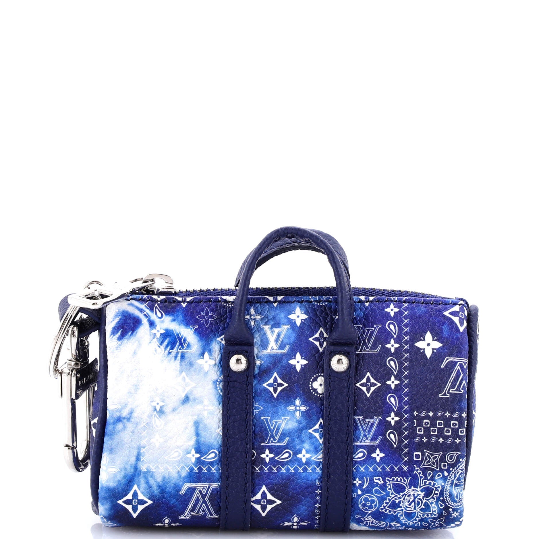 Mini Keepall Bag Charm And Key Holder Limited Edition Monogram Bandana Leather