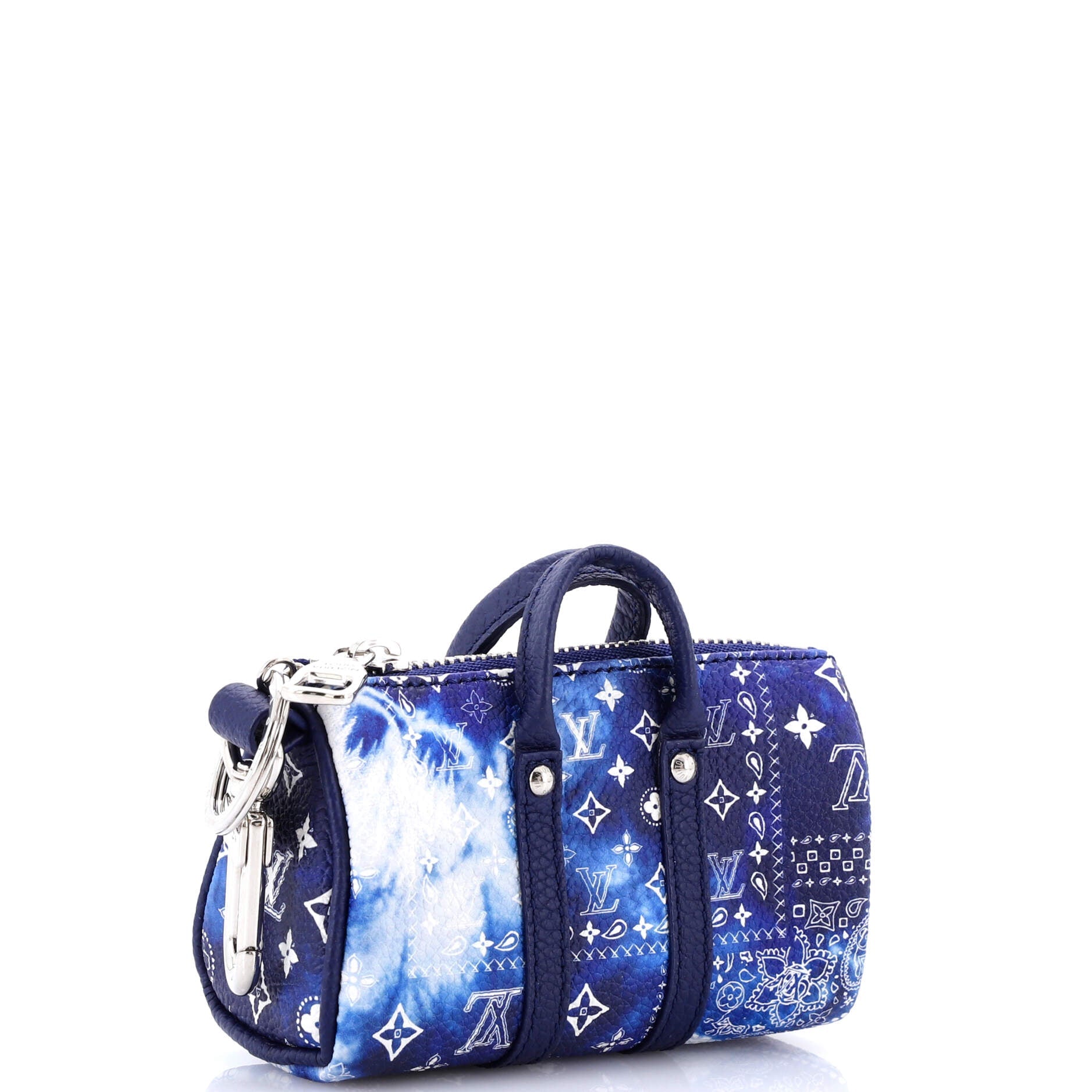 Mini Keepall Bag Charm And Key Holder Limited Edition Monogram Bandana Leather