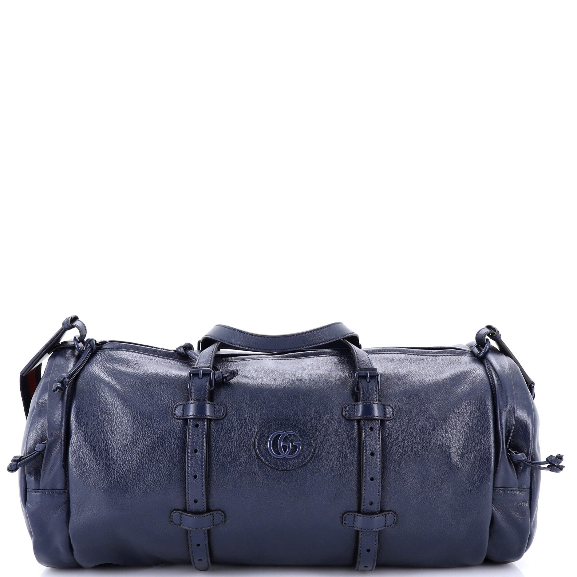 Double G Side Pocket Duffle Bag Leather