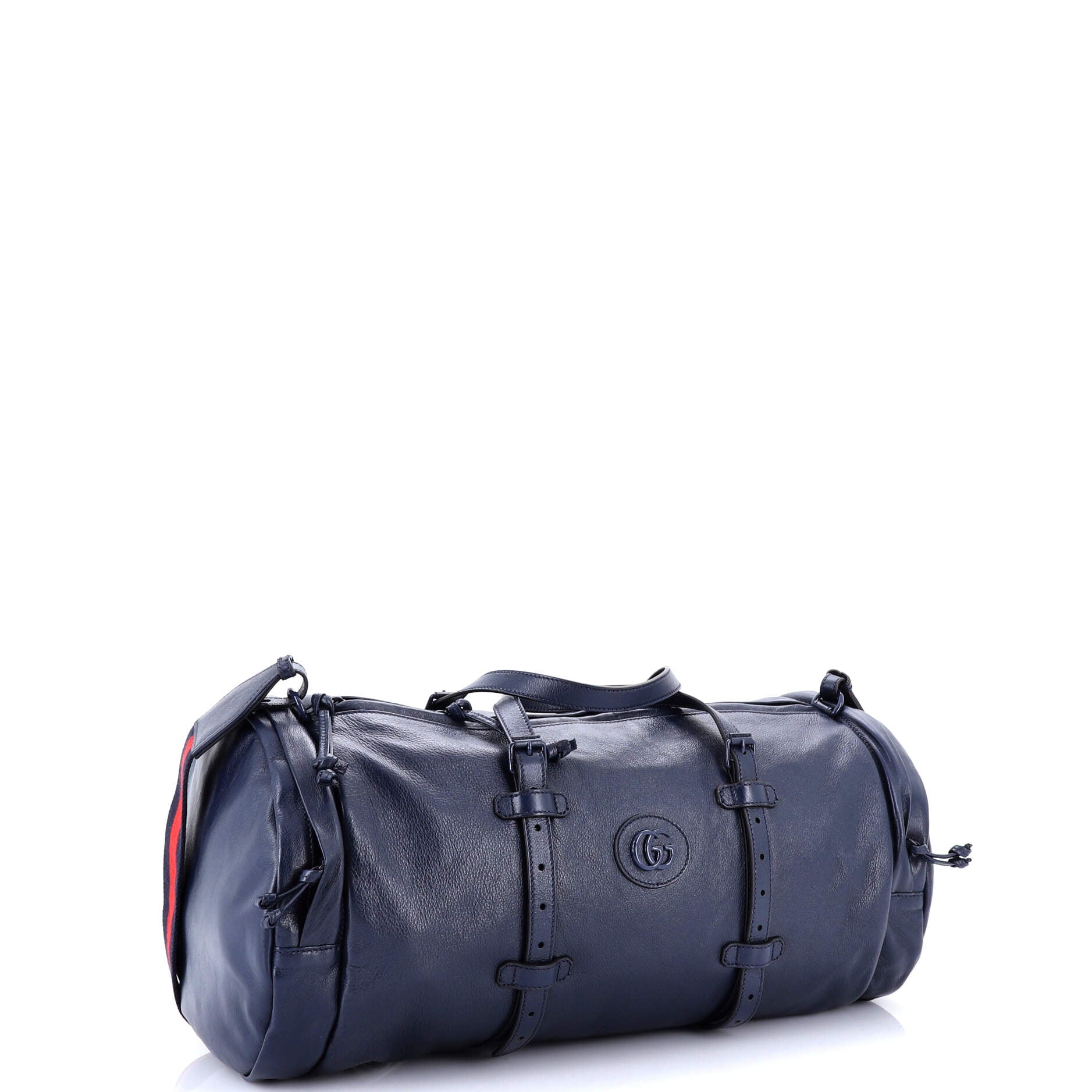Double G Side Pocket Duffle Bag Leather