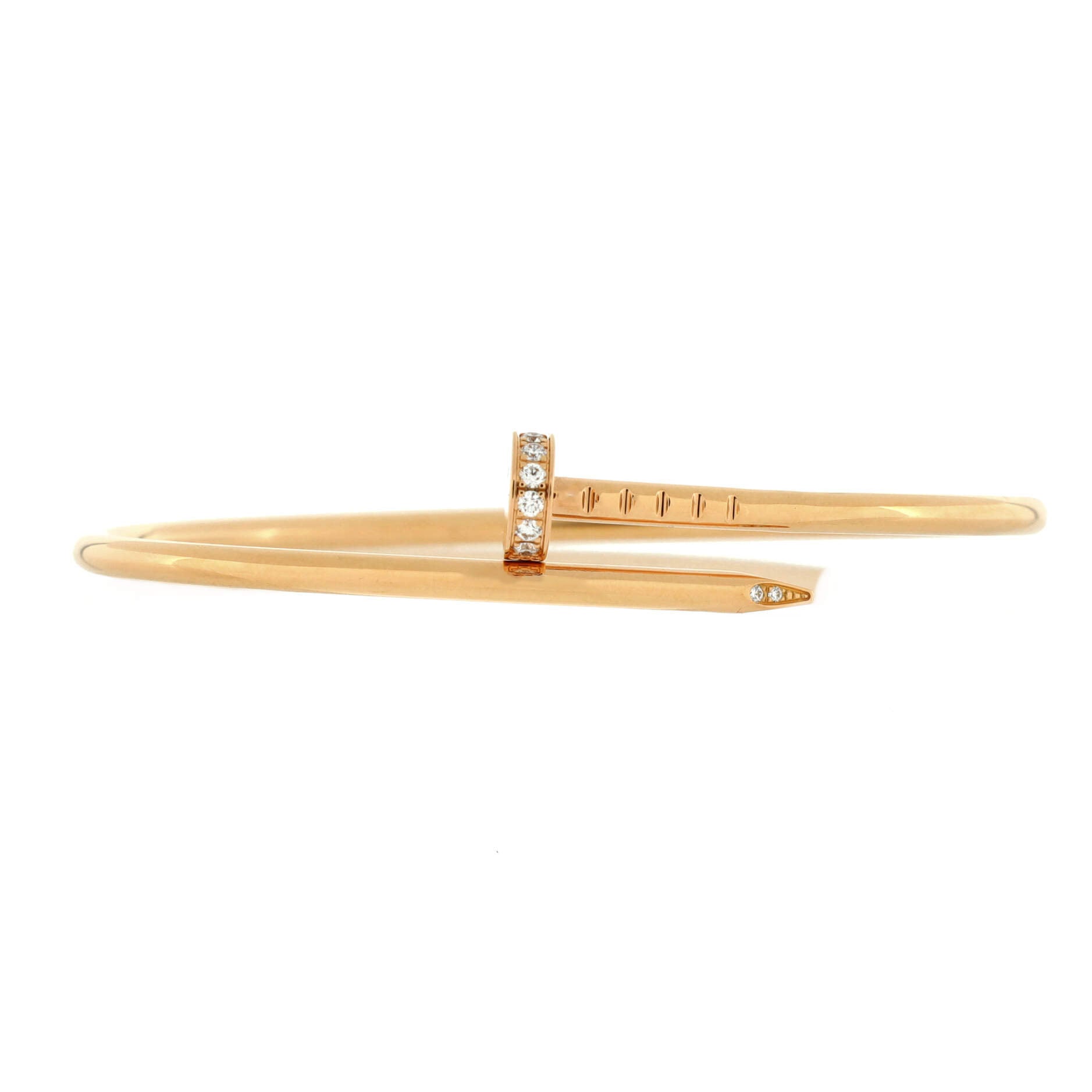 Juste un Clou Bracelet 18K Rose Gold with Diamonds Small