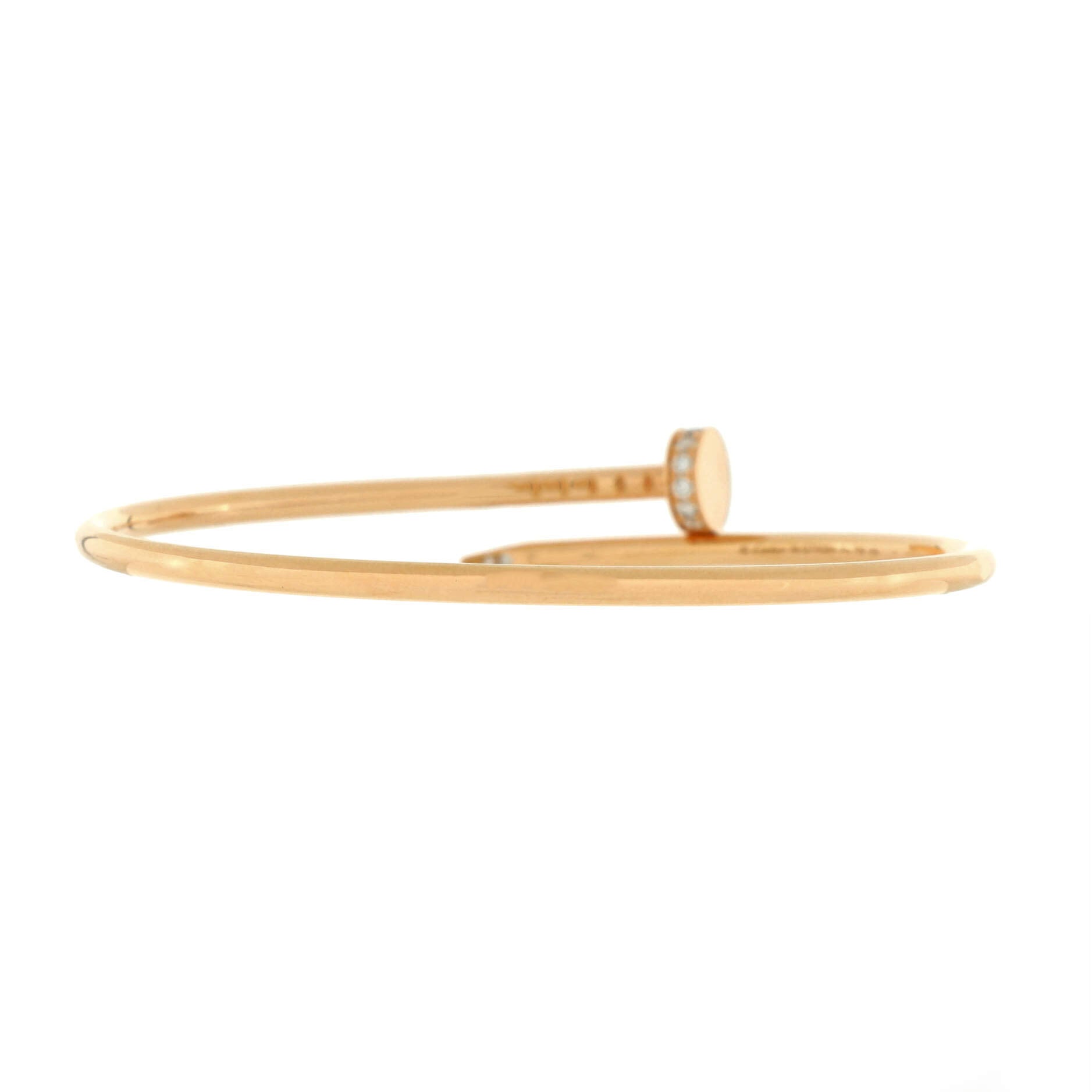 Juste un Clou Bracelet 18K Rose Gold with Diamonds Small