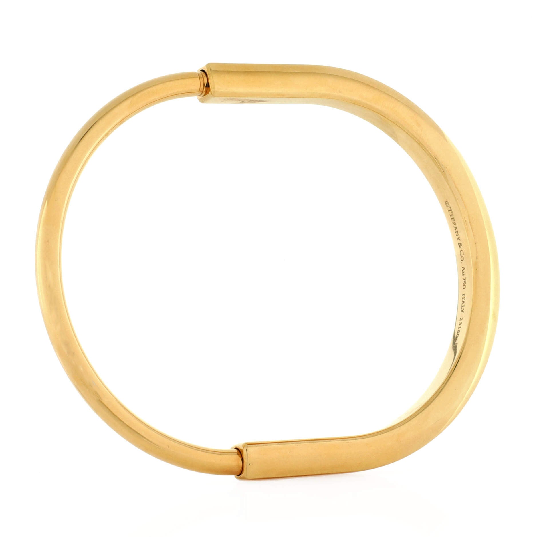 Lock Bangle Bracelet 18K Yellow Gold