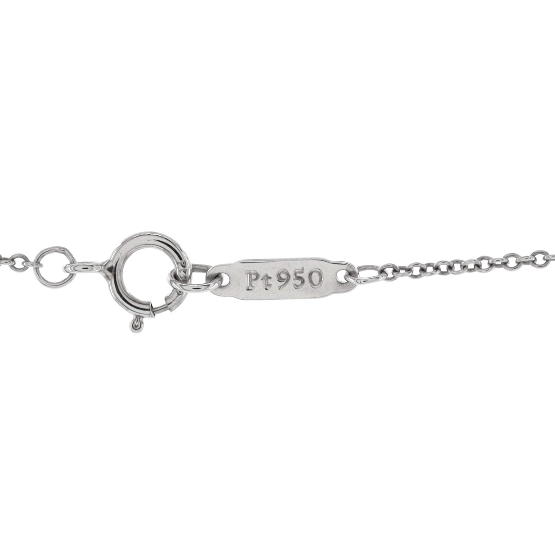 Victoria Key Pendant Necklace Platinum and 18k White Gold with Diamonds Mini