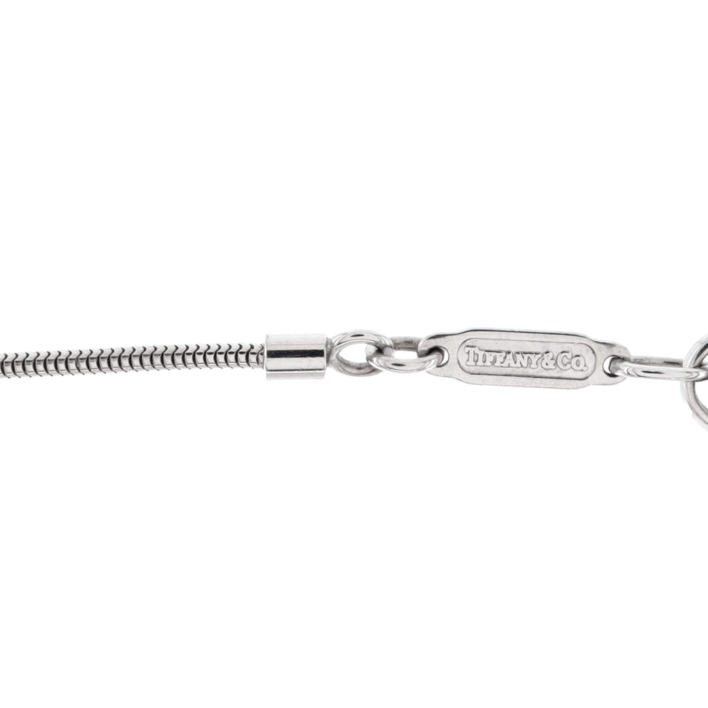 Atlas Bar Pendant Necklace 18K White Gold with Diamonds