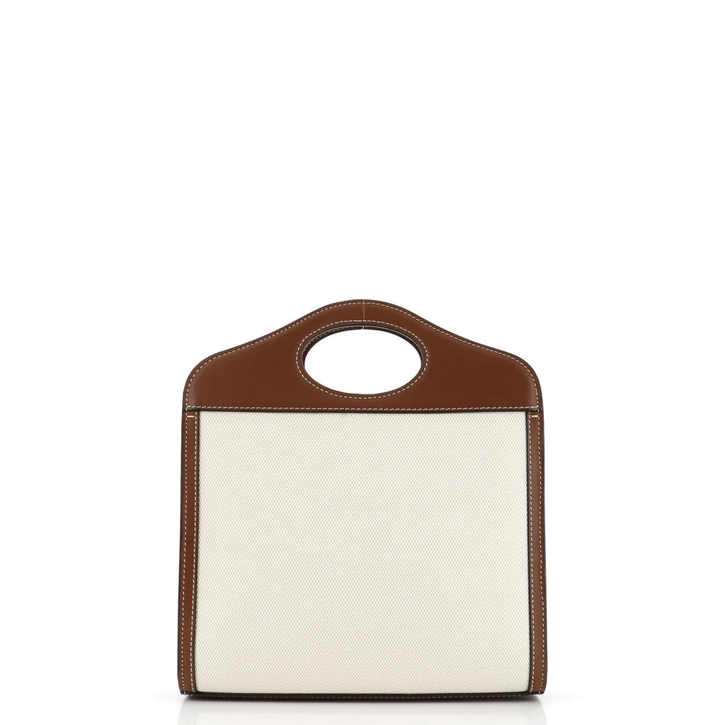 Logo Pocket Tote Canvas with Leather Mini