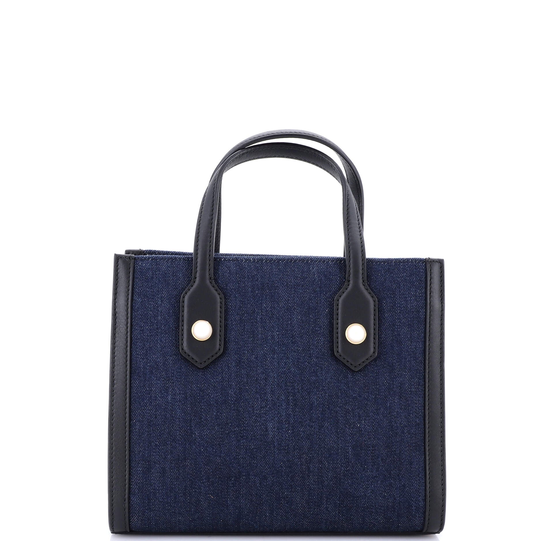 Tiger Pearl Tote Embroidered Denim Medium