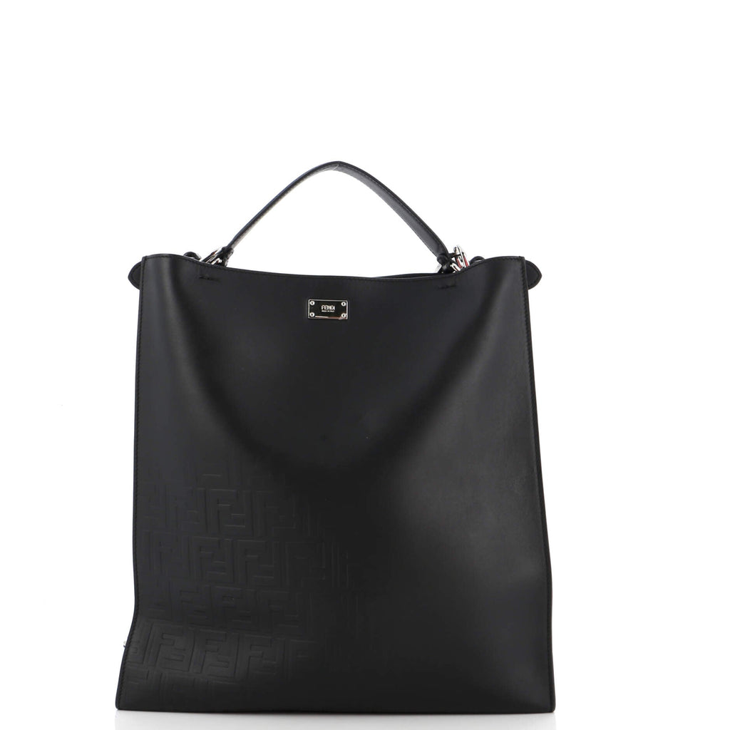 Peekaboo X-Lite Fit Bag Leather with Zucca Embossed Detail