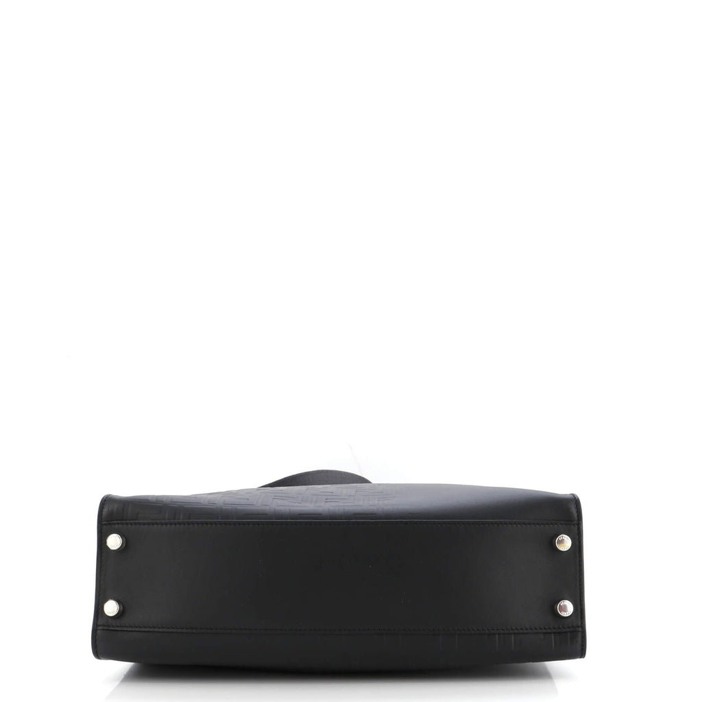 Peekaboo X-Lite Fit Bag Leather with Zucca Embossed Detail