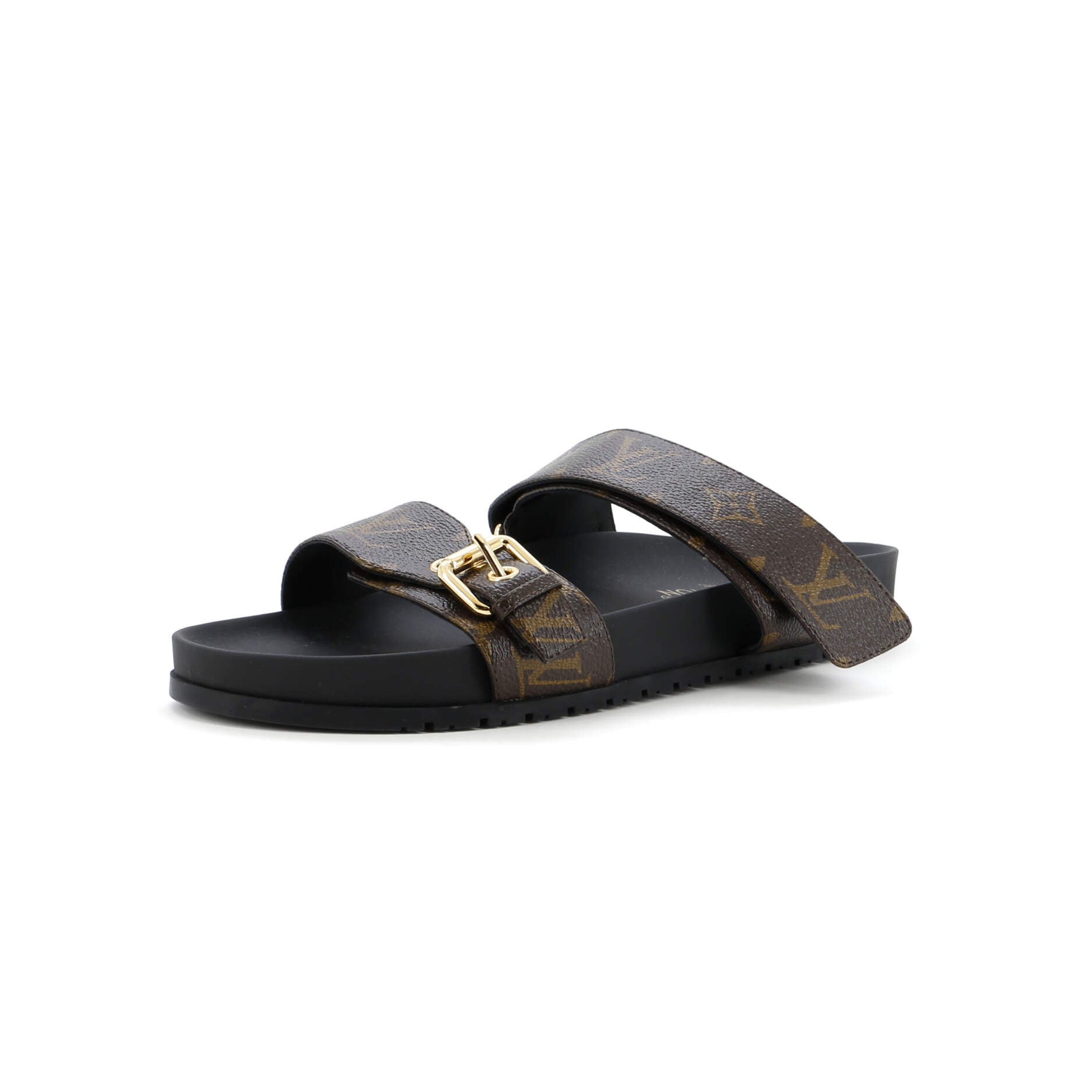 Women's Bom Dia Flat Mules Monogram Canvas