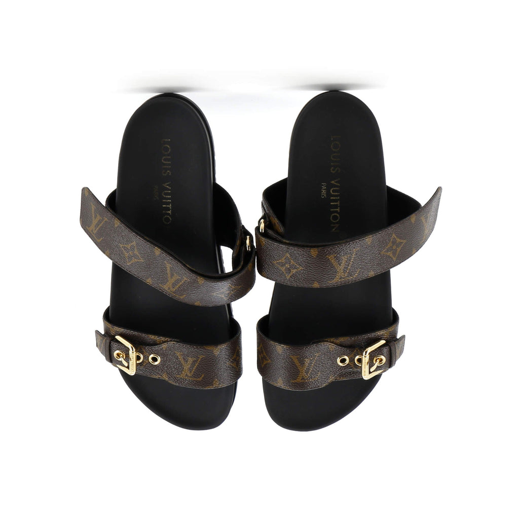 Women's Bom Dia Flat Mules Monogram Canvas