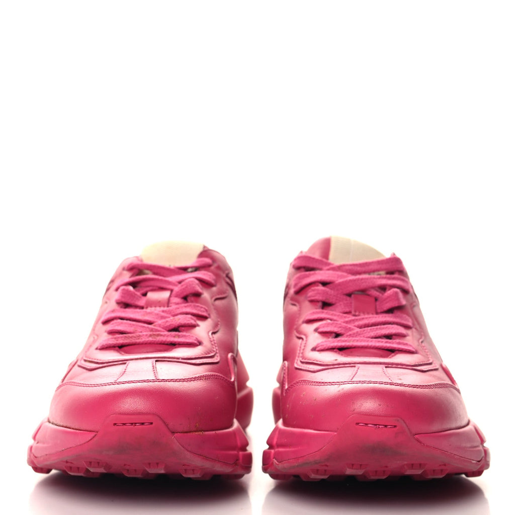 Calfskin Logo Womens Rhyton Sneakers 35 Box Pink