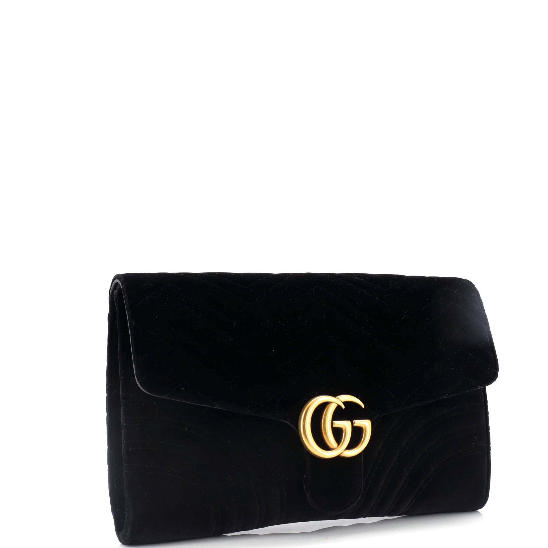 GG Marmont Flap Clutch Matelasse Velvet